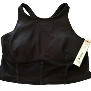 Aqua Athletic Crop Padded Corset Tank NWT